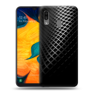 Силиконовый чехол на Samsung Galaxy A30 с принтом Текстура металла Силиконовый чехол на Samsung Galaxy A30 с принтом Текстура металла