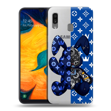Силиконовый чехол на Samsung Galaxy A30 с принтом Луи робот