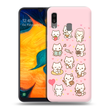 Силиконовый чехол на Samsung Galaxy A30 с принтом Hello Kitty Хелоу Кити