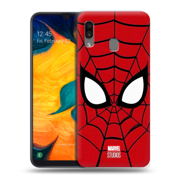 Силиконовый чехол на Samsung Galaxy A30 с принтом человек паук spiderman