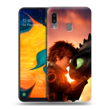 Силиконовый чехол на Samsung Galaxy A30 с принтом Как приручить дракона Силиконовый чехол на Samsung Galaxy A30 с принтом Как приручить дракона