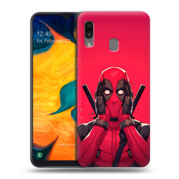 Силиконовый чехол на Samsung Galaxy A30 с принтом Дедпул Deadpool Силиконовый чехол на Samsung Galaxy A30 с принтом Дедпул Deadpool