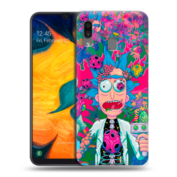 Силиконовый чехол на Samsung Galaxy A30 с принтом Рик и Морти Rick Morty