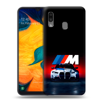 Силиконовый чехол на Samsung Galaxy A30 с принтом БМВ BMW