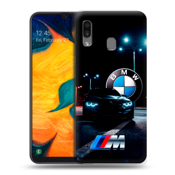 Силиконовый чехол на Samsung Galaxy A30 с принтом БМВ BMW