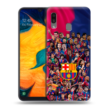Силиконовый чехол на Samsung Galaxy A30 с принтом Барселона Barcelona