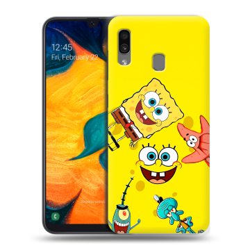 Силиконовый чехол на Samsung Galaxy A30 с принтом Спанч боб Спанчбоб Силиконовый чехол на Samsung Galaxy A30 с принтом Спанч боб Спанчбоб