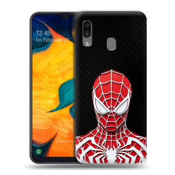Силиконовый чехол на Samsung Galaxy A30 с принтом человек паук spiderman Силиконовый чехол на Samsung Galaxy A30 с принтом человек паук spiderman