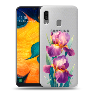Силиконовый чехол на Samsung Galaxy A30 с принтом Цветы орхидеи