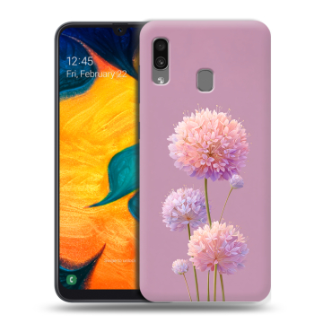 Силиконовый чехол на Samsung Galaxy A30 с принтом Цветы