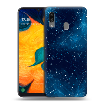 Силиконовый чехол на Samsung Galaxy A30 с принтом Космос звезды