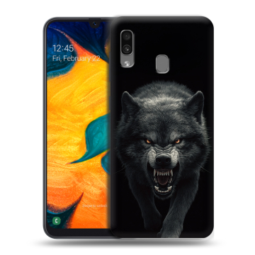 Силиконовый чехол на Samsung Galaxy A30 с принтом Волк Силиконовый чехол на Samsung Galaxy A30 с принтом Волк