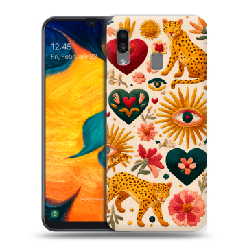 Силиконовый чехол на Samsung Galaxy A30 с принтом Модный принт