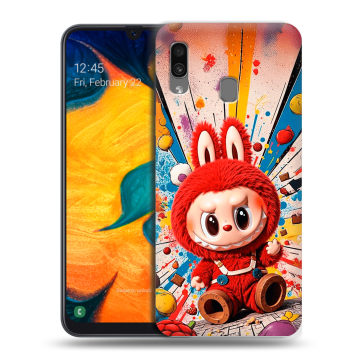 Силиконовый чехол на Samsung Galaxy A30 с принтом Labubu Лабубу Силиконовый чехол на Samsung Galaxy A30 с принтом Labubu Лабубу