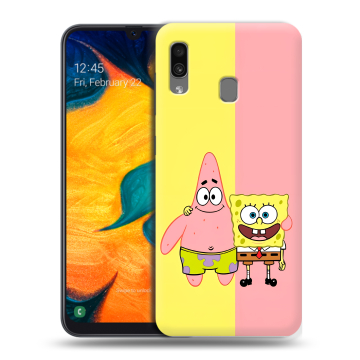 Силиконовый чехол на Samsung Galaxy A30 с принтом Спанч боб Спанчбоб Силиконовый чехол на Samsung Galaxy A30 с принтом Спанч боб Спанчбоб