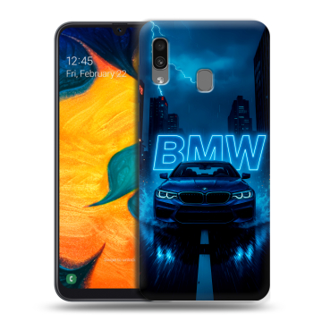 Силиконовый чехол на Samsung Galaxy A30 с принтом BMW БМВ Силиконовый чехол на Samsung Galaxy A30 с принтом BMW БМВ