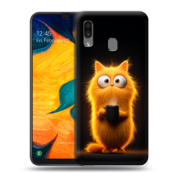 Силиконовый чехол на Samsung Galaxy A30 с принтом Смешной кот