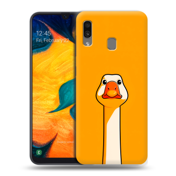 Силиконовый чехол на Samsung Galaxy A30 с принтом Смешная утка