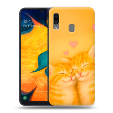 Силиконовый чехол на Samsung Galaxy A30 с принтом Милые котята