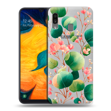 Силиконовый чехол на Samsung Galaxy A30 с принтом женский