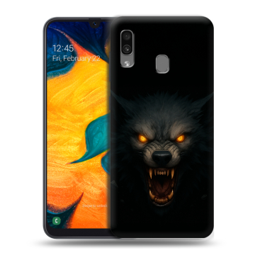 Силиконовый чехол на Samsung Galaxy A30 с принтом Волк