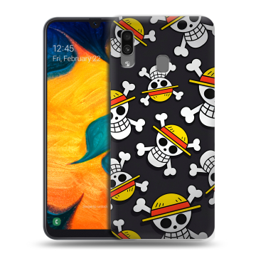 Силиконовый чехол на Samsung Galaxy A30 с принтом One Piece Ван Пис