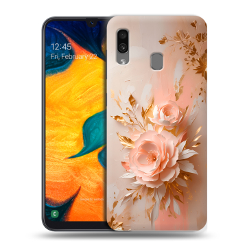 Силиконовый чехол на Samsung Galaxy A30 с принтом женский