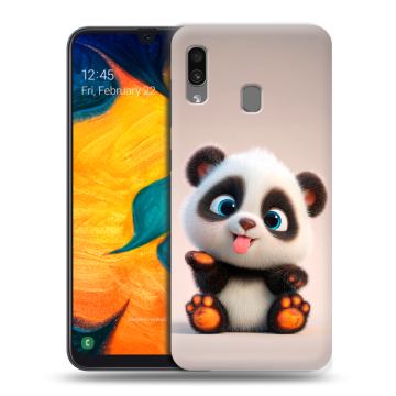 Силиконовый чехол на Samsung Galaxy A30 с принтом милая панда