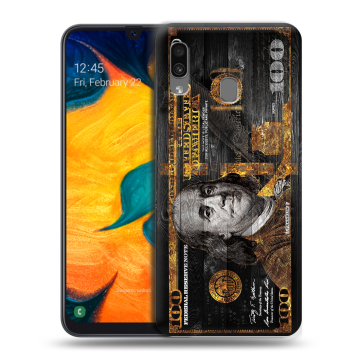 Силиконовый чехол на Samsung Galaxy A30 с принтом Доллар деньги