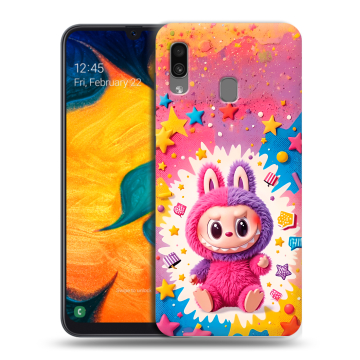 Силиконовый чехол на Samsung Galaxy A30 с принтом Labubu Лабубу Силиконовый чехол на Samsung Galaxy A30 с принтом Labubu Лабубу