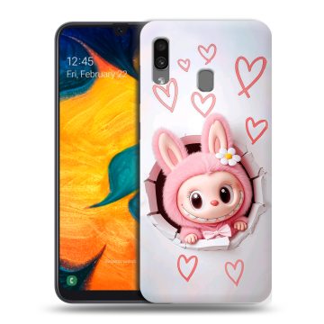 Силиконовый чехол на Samsung Galaxy A30 с принтом Labubu Лабубу