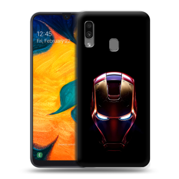 Силиконовый чехол на Samsung Galaxy A30 с принтом IronMan Железный человек Силиконовый чехол на Samsung Galaxy A30 с принтом IronMan Железный человек