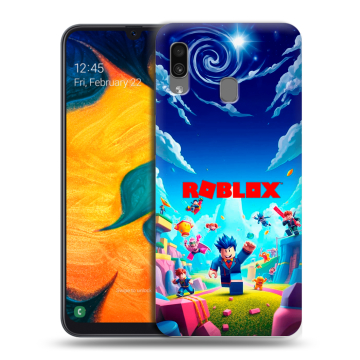 Силиконовый чехол на Samsung Galaxy A30 с принтом Roblox Роблокс Силиконовый чехол на Samsung Galaxy A30 с принтом Roblox Роблокс