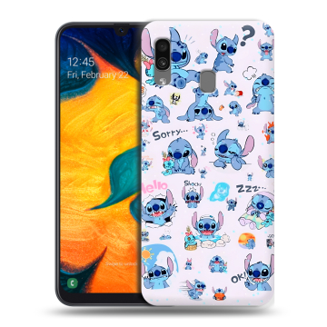 Силиконовый чехол на Samsung Galaxy A30 с принтом Лило и Стич