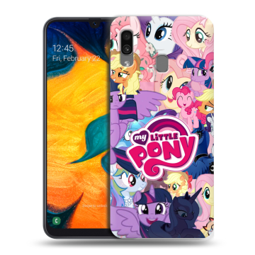 Силиконовый чехол на Samsung Galaxy A30 с принтом My little pony Дружба чудо