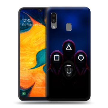 Силиконовый чехол на Samsung Galaxy A30 с принтом Игра Кальмара