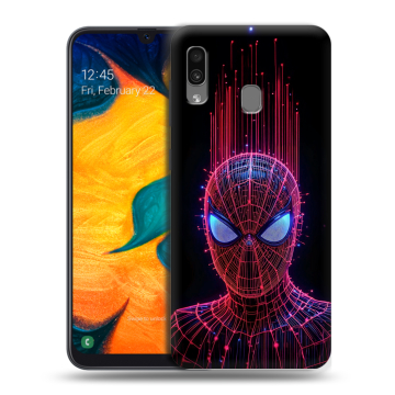 Силиконовый чехол на Samsung Galaxy A30 с принтом Spiderman Человек паук