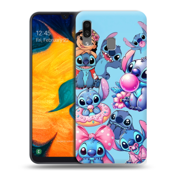 Силиконовый чехол на Samsung Galaxy A30 с принтом Лило и Стич