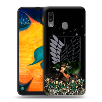Силиконовый чехол на Samsung Galaxy A30 с принтом Атака титанов Силиконовый чехол на Samsung Galaxy A30 с принтом Атака титанов