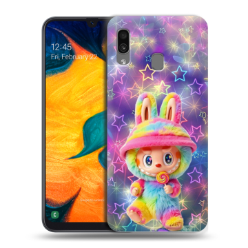 Силиконовый чехол на Samsung Galaxy A30 с принтом Labubu Лабубу Силиконовый чехол на Samsung Galaxy A30 с принтом Labubu Лабубу