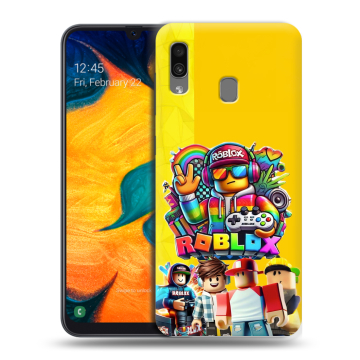 Силиконовый чехол на Samsung Galaxy A30 с принтом Roblox Роблокс Силиконовый чехол на Samsung Galaxy A30 с принтом Roblox Роблокс