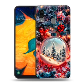 Силиконовый чехол на Samsung Galaxy A30 с принтом Новый год