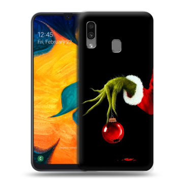 Силиконовый чехол на Samsung Galaxy A30 с принтом Новый год Гринч
