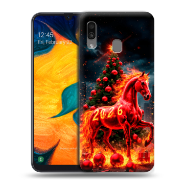 Силиконовый чехол на Samsung Galaxy A30 с принтом Новый год