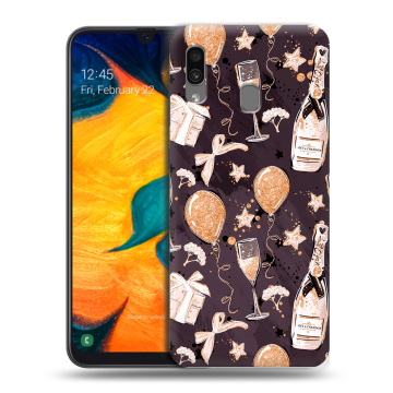 Силиконовый чехол на Samsung Galaxy A30 с принтом Новый год