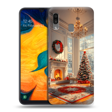 Силиконовый чехол на Samsung Galaxy A30 с принтом Новый год
