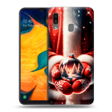 Силиконовый чехол на Samsung Galaxy A30 с принтом Новый год