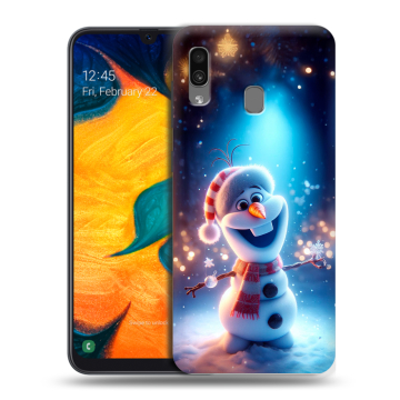 Силиконовый чехол на Samsung Galaxy A30 с принтом Новый год