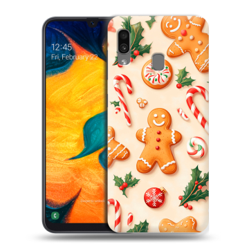 Силиконовый чехол на Samsung Galaxy A30 с принтом Новый год