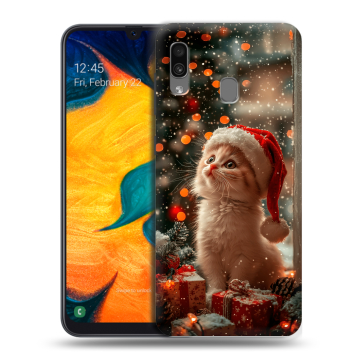 Силиконовый чехол на Samsung Galaxy A30 с принтом Новый год